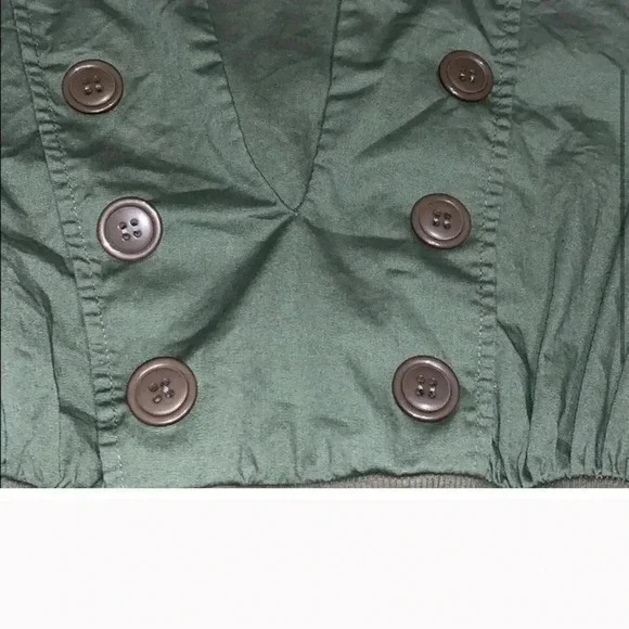 Green mini dress “Annie” style, capped sleeves , v neck sz small, - Picture 5 of 8